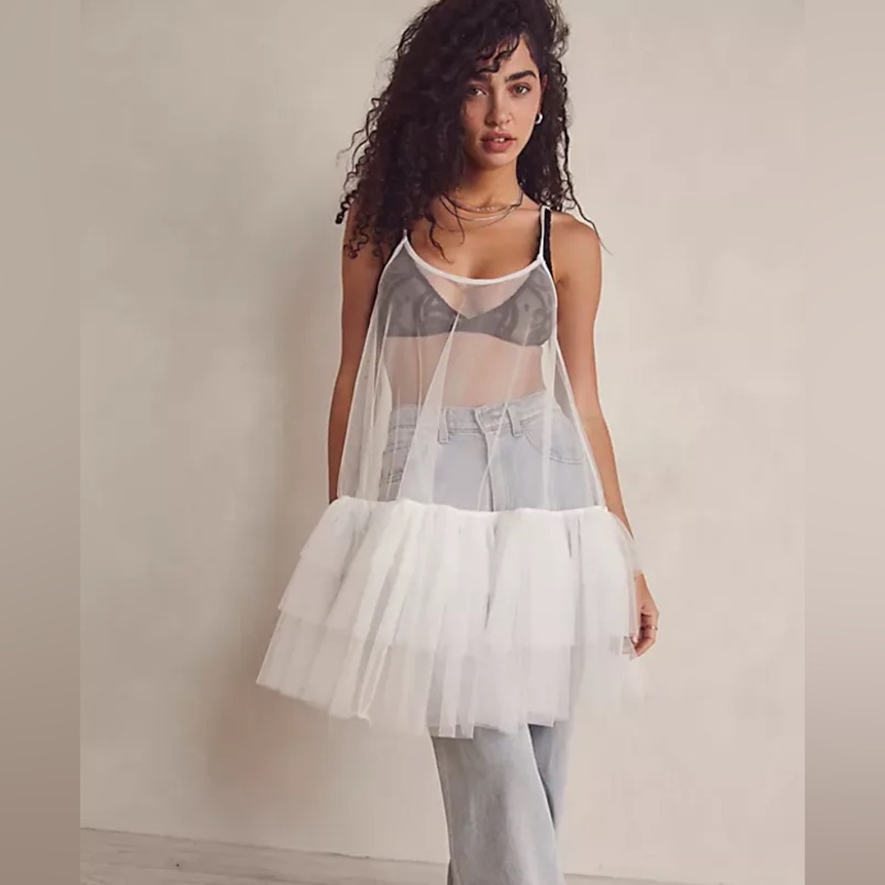 NWT Free People Push Send Mini Slip Dress